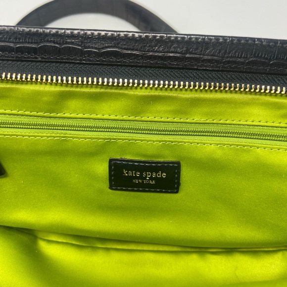 Kate Spade Vintage Lamb's Wool Black Bag With Leather Handles - Picture 13 of 16